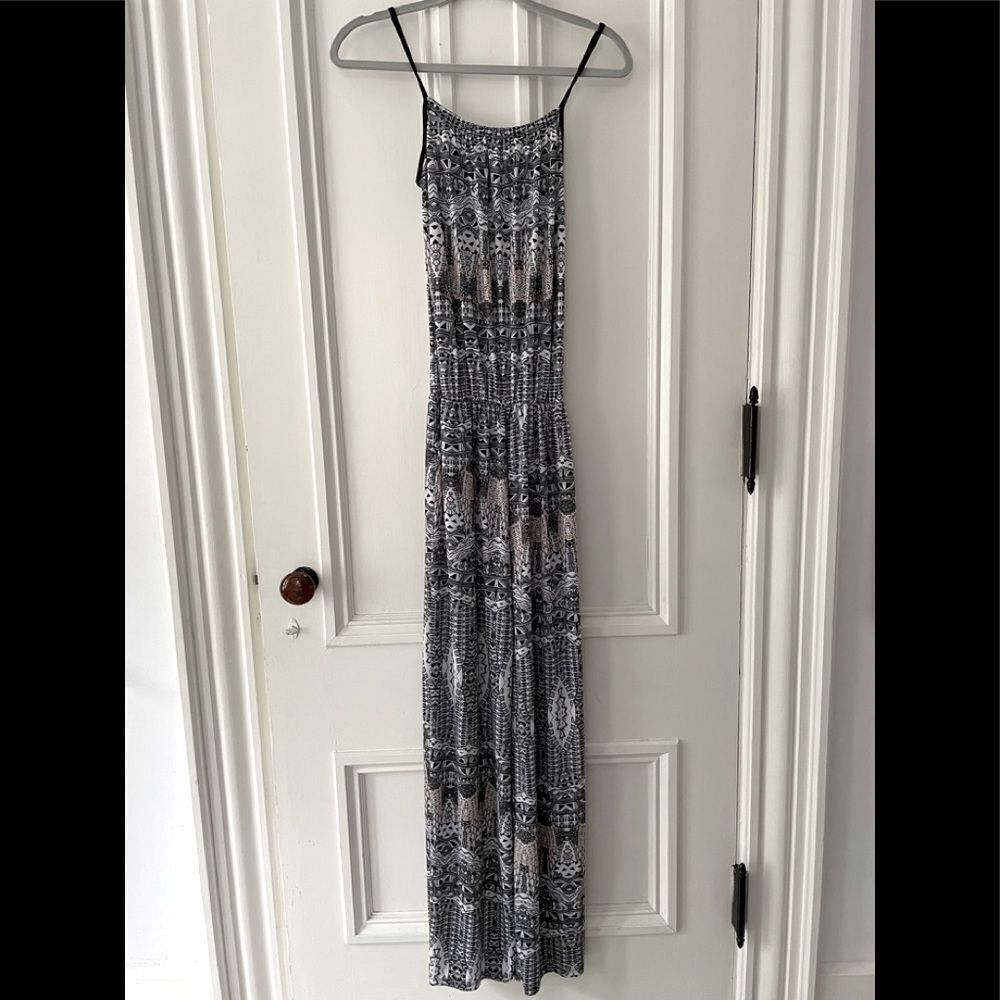 Kimberly C White black brown tank jumpsuit OS